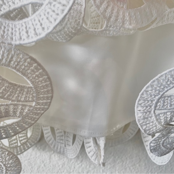 MILLY SIENNA EMBROIDERED SCALLOP LACE SLEEVELESS  DRESS IN WHITE SIZE 2 - Picture 11 of 16